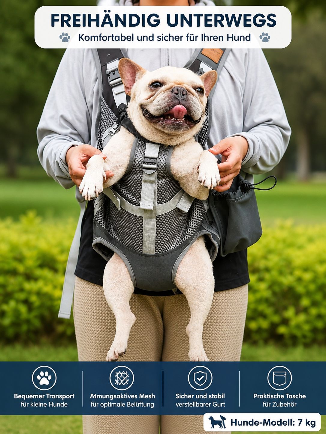 PawFlow™ Atmungsaktiver Komfort-Rucksack für Hunde