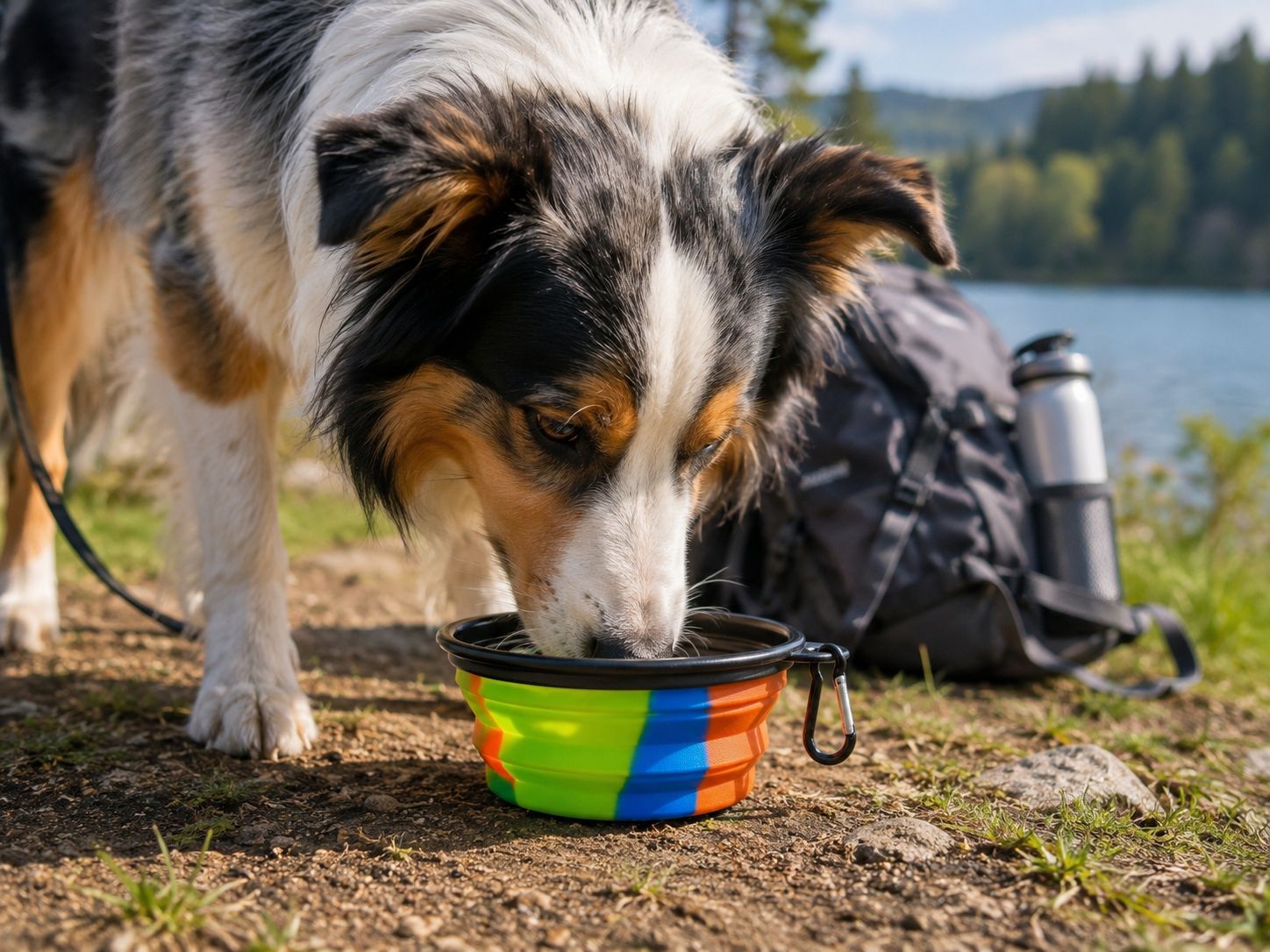PawFlow™ Camouflage-Reisenapf für Hunde & Katzen – Faltbar, Leicht & Immer dabei