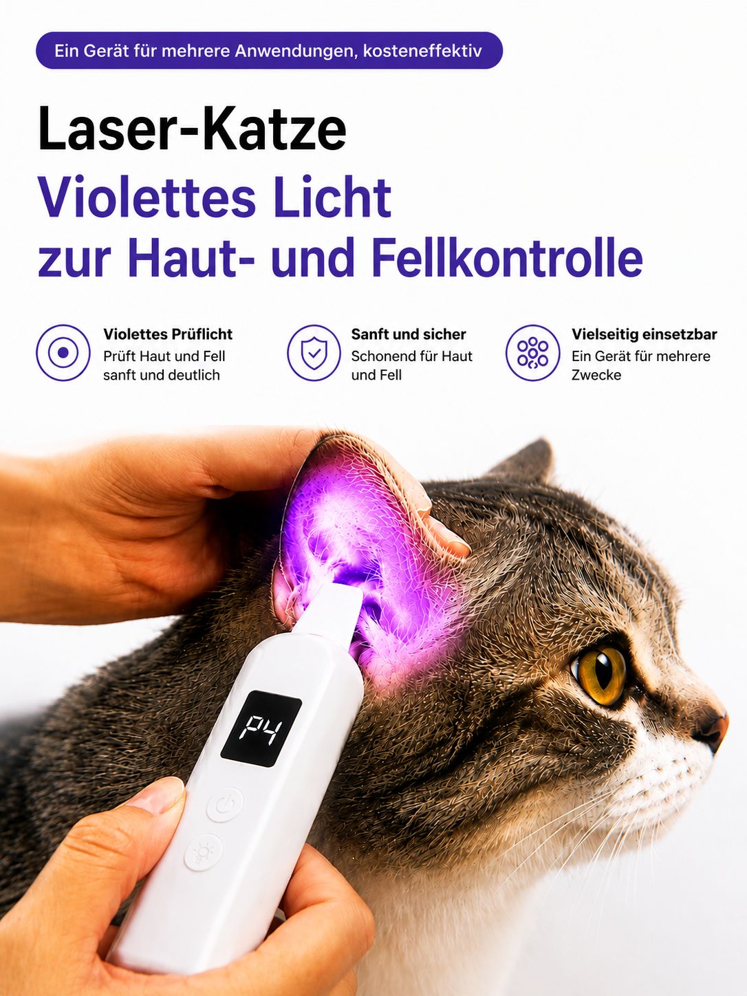 PawFlow Krallenschleifer Pro für Hunde & Katzen – Leise, USB-C & LED-Licht