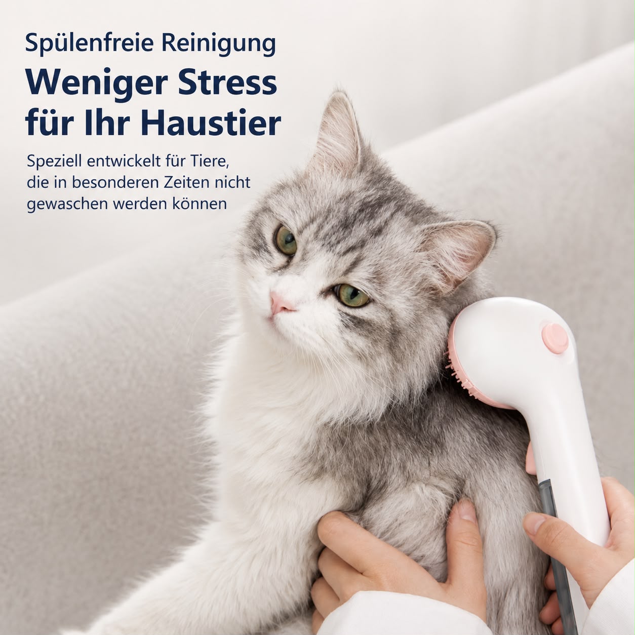 PawFlow 3-in-1 Dampfbürste für Hunde & Katzen – Reinigen, Massieren & Entfilzen