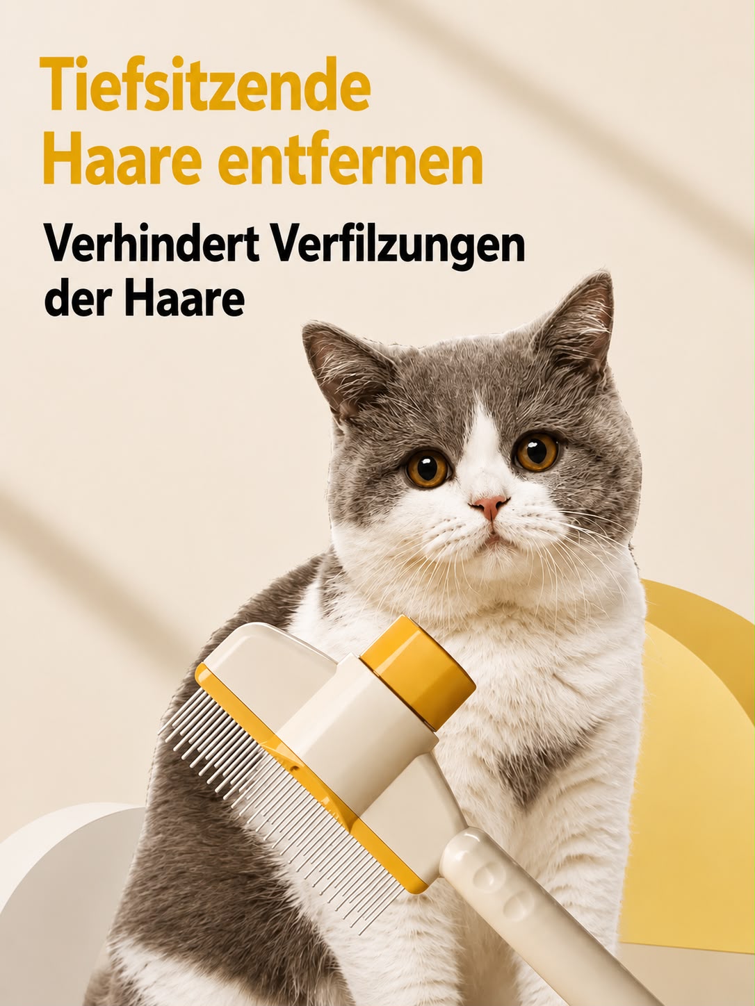 PawFlow Selbstreinigender Premium-Fellkamm für Hunde & Katzen