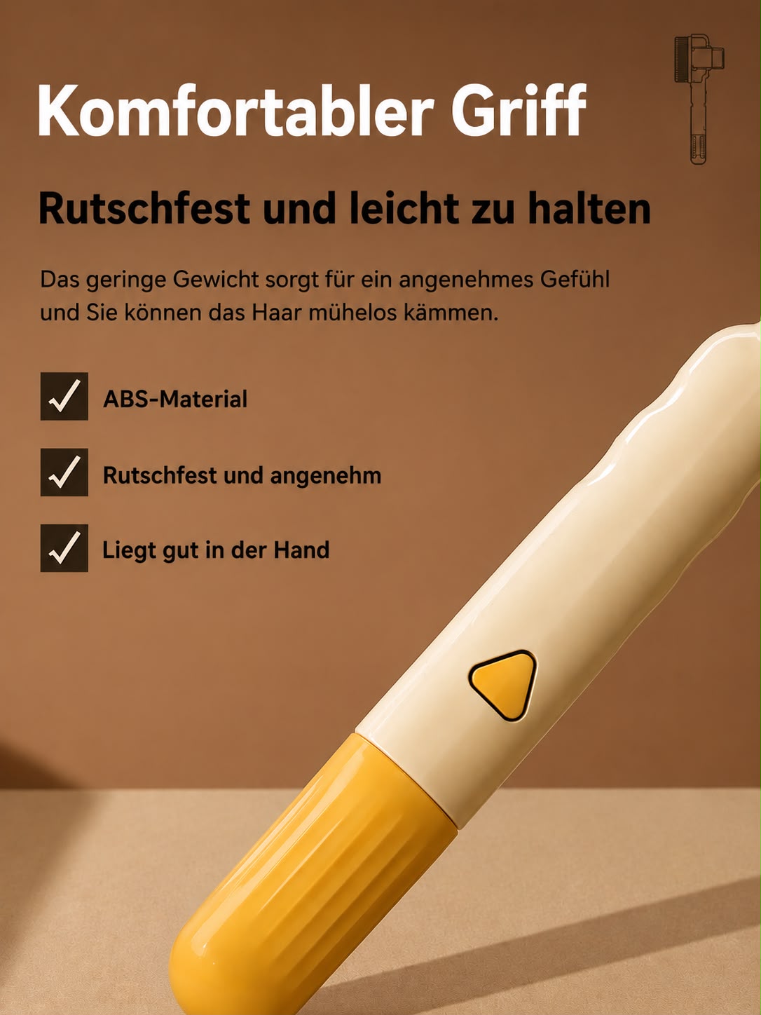 PawFlow Selbstreinigender Premium-Fellkamm für Hunde & Katzen