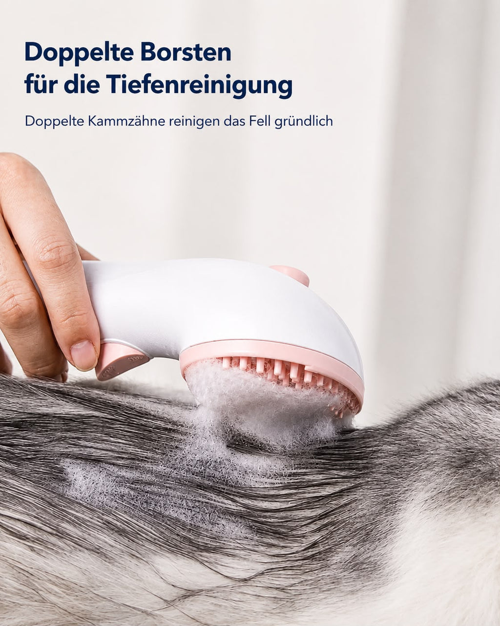 PawFlow 3-in-1 Dampfbürste für Hunde & Katzen – Reinigen, Massieren & Entfilzen