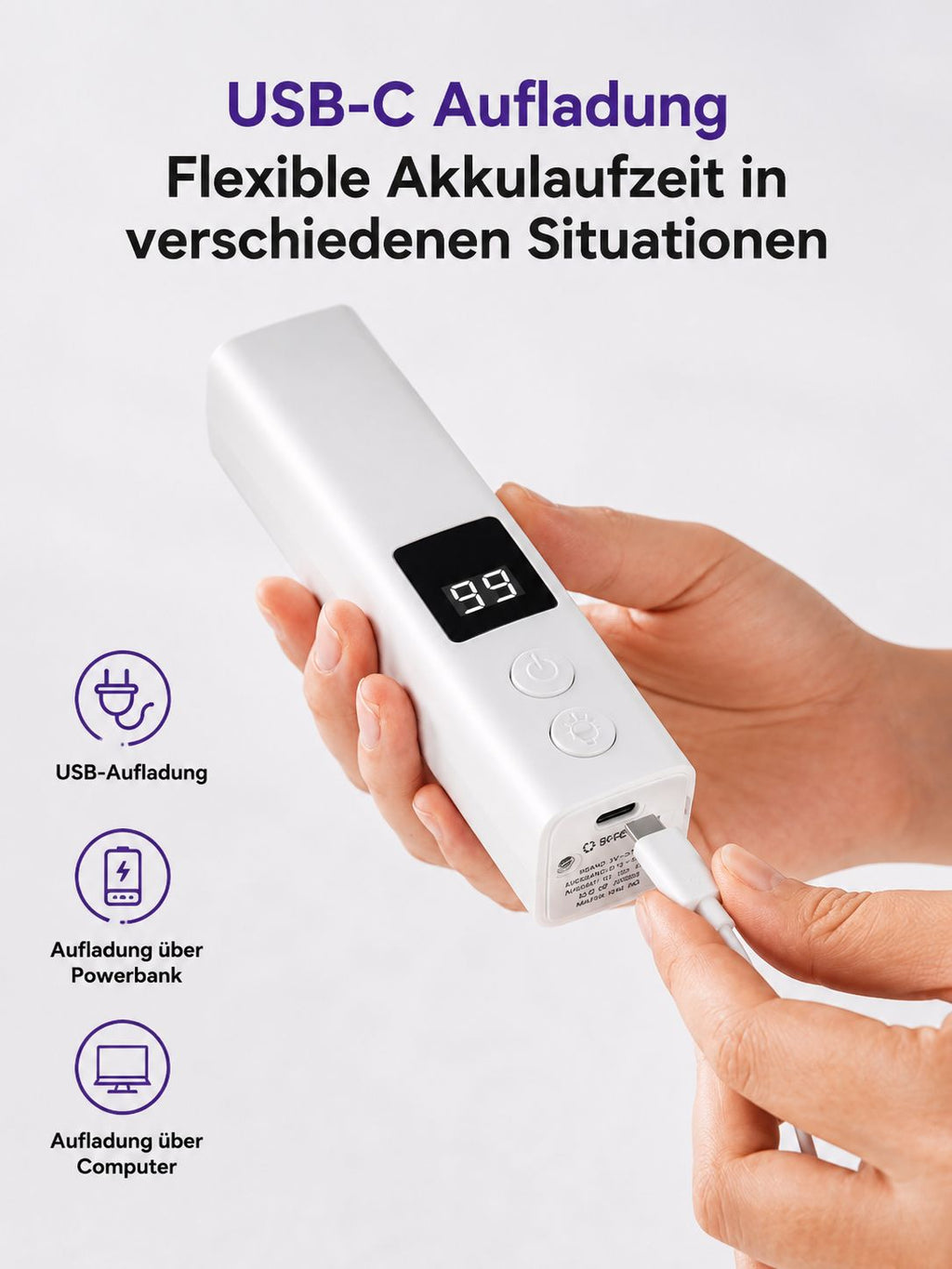 PawFlow Krallenschleifer Pro für Hunde & Katzen – Leise, USB-C & LED-Licht
