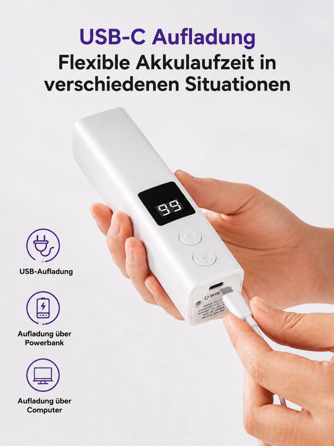 PawFlow Krallenschleifer Pro für Hunde & Katzen – Leise, USB-C & LED-Licht