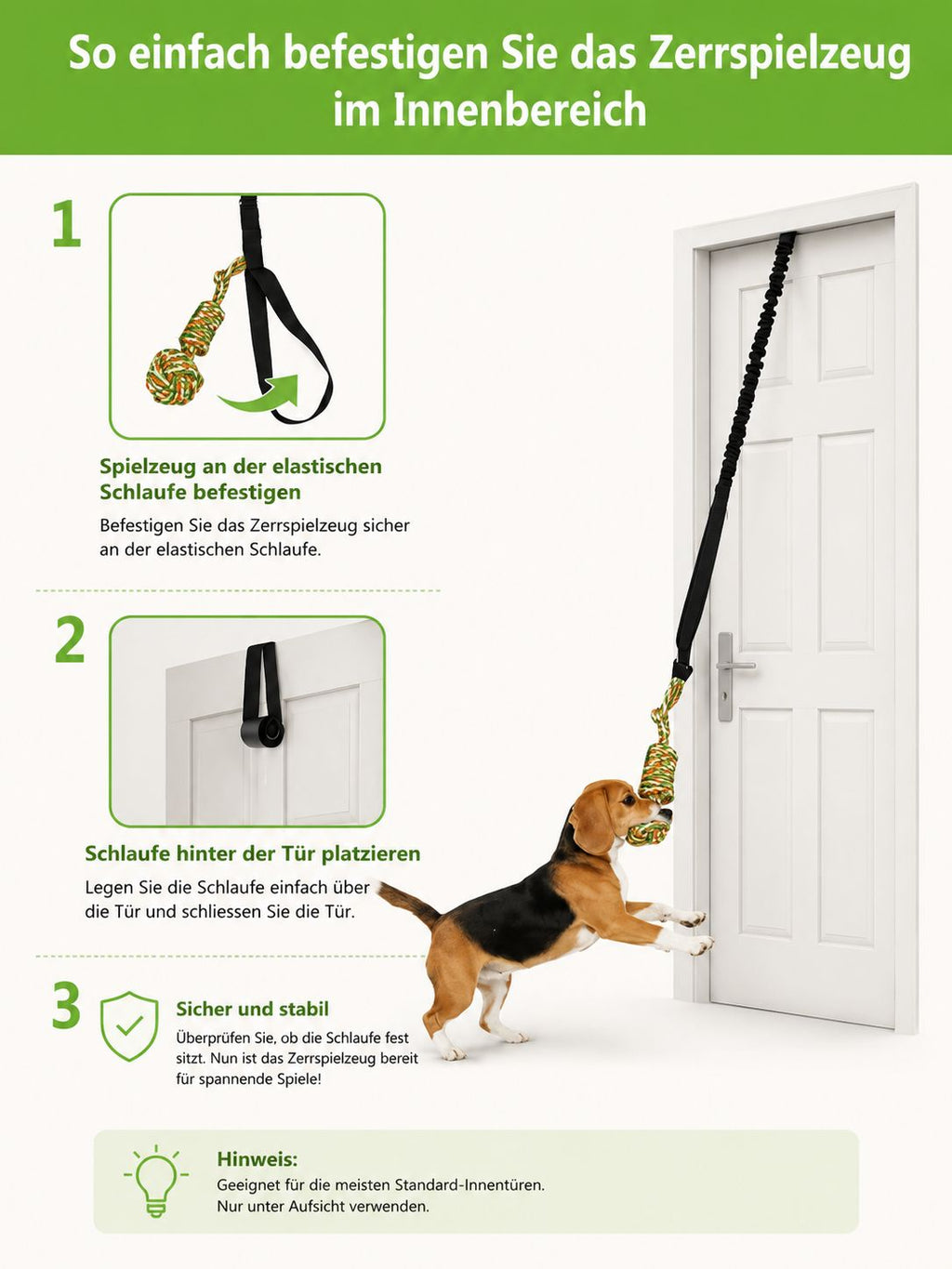 PawFlow™ Zerrspielzeug mit Elastik-Seil für Hunde – Spiel, Training & Bewegung