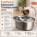 PawFlow Edelstahl-Trinkbrunnen 3 L