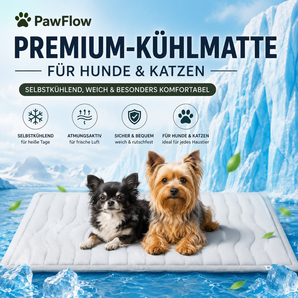 PawFlow Premium-Kühlmatte für Hunde & Katzen – Selbstkühlend & besonders komfortabel