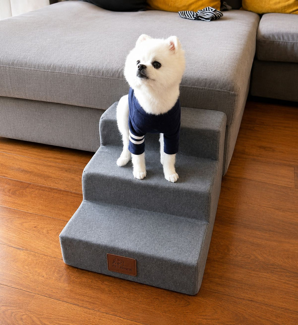 PawFlow™ Hundetreppe aus Schaumstoff – Sicher aufs Sofa & Bett