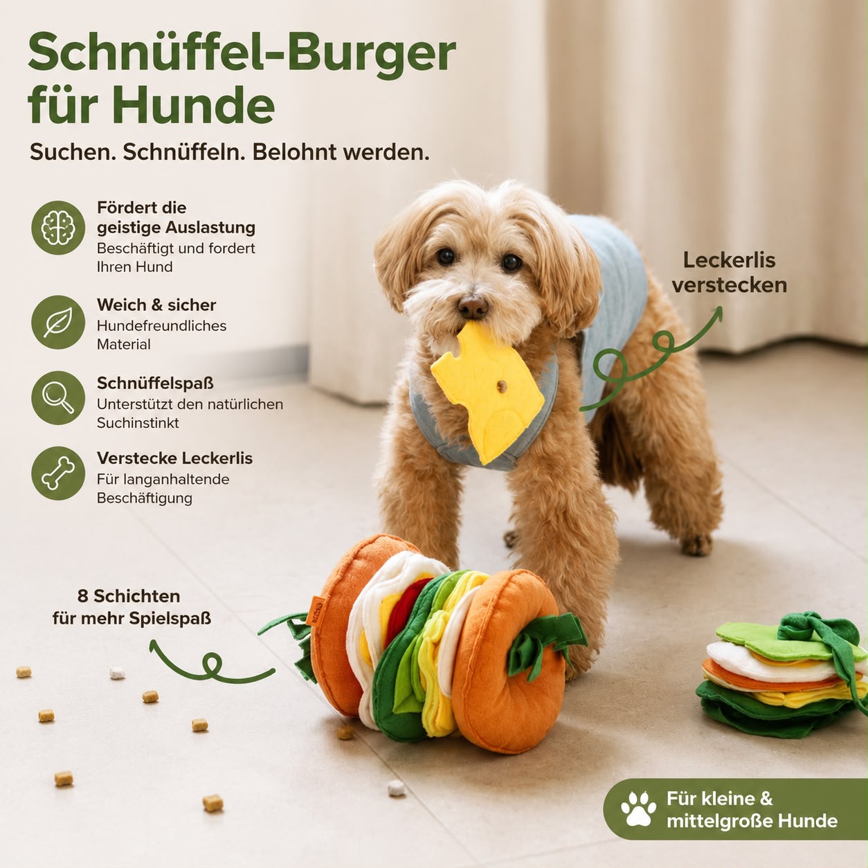 PawFlow™ Schnüffel-Burger für Hunde