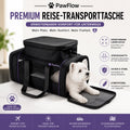 PawFlow Premium Reise-Transporttasche – Erweiterbare Haustiertasche für Hunde & Katzen