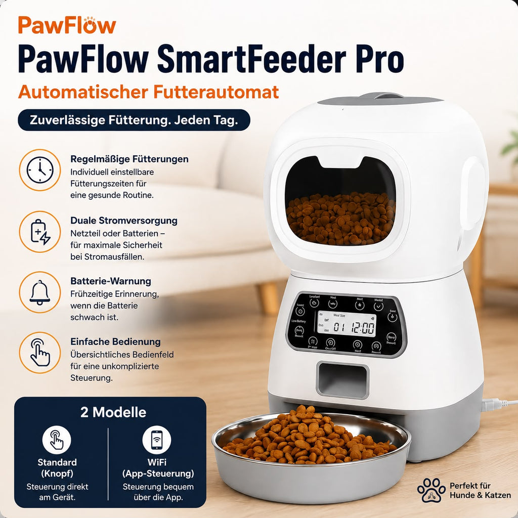 PawFlow SmartFeeder Pro – Automatischer Futterautomat