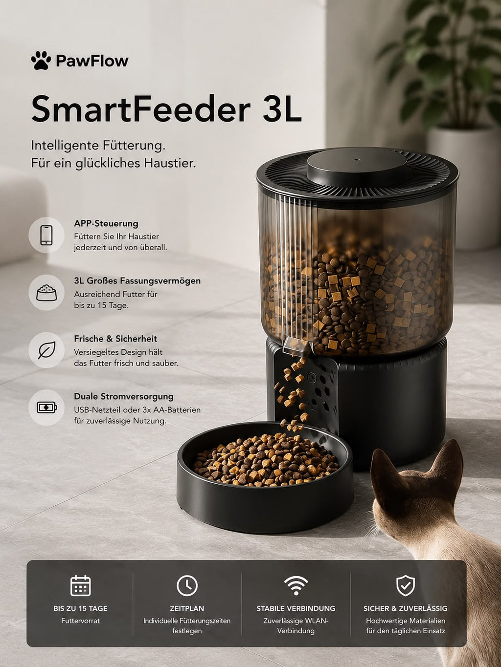 PawFlow SmartFeeder 3L