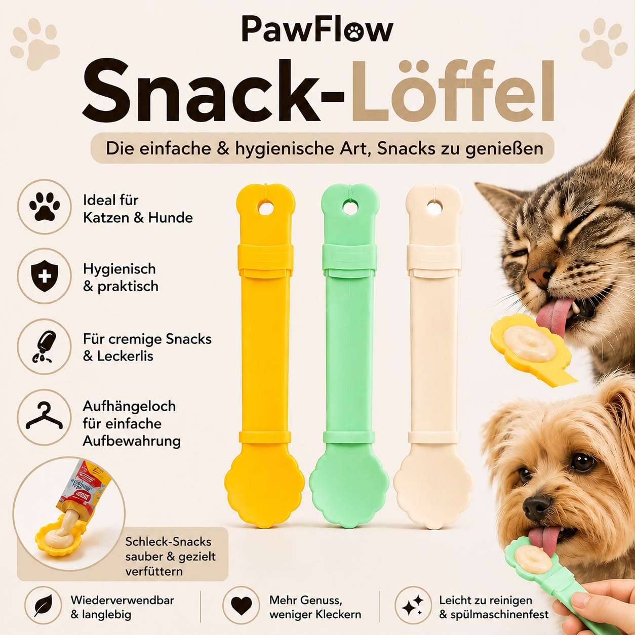 PawFlow Snack-Löffel