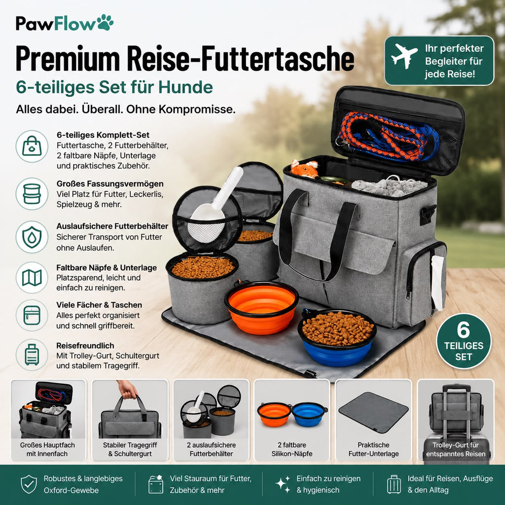 PawFlow Premium Reise-Organizer Set