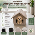 PawFlow Outdoor-Kuschelhütte – Wetterfestes Haustierhaus mit Isolierung