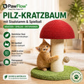 PawFlow Pilz-Kratzbaum mit Sisalstamm und Spielball