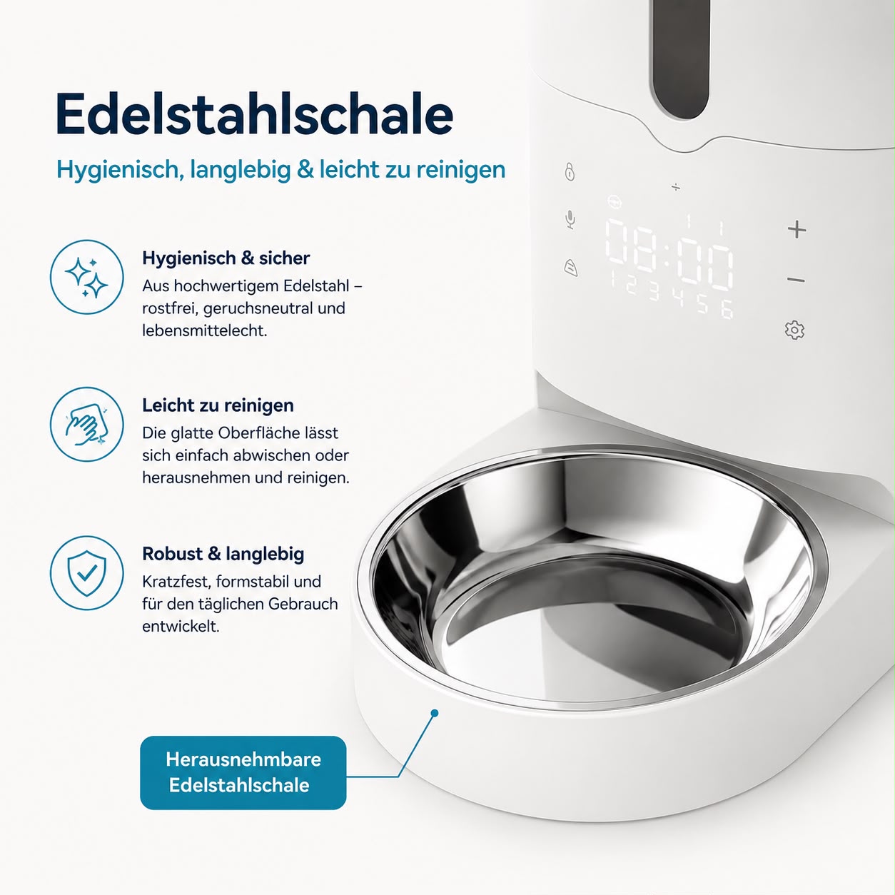 PawFlow SmartFeeder – Automatischer Futterautomat 3 L
