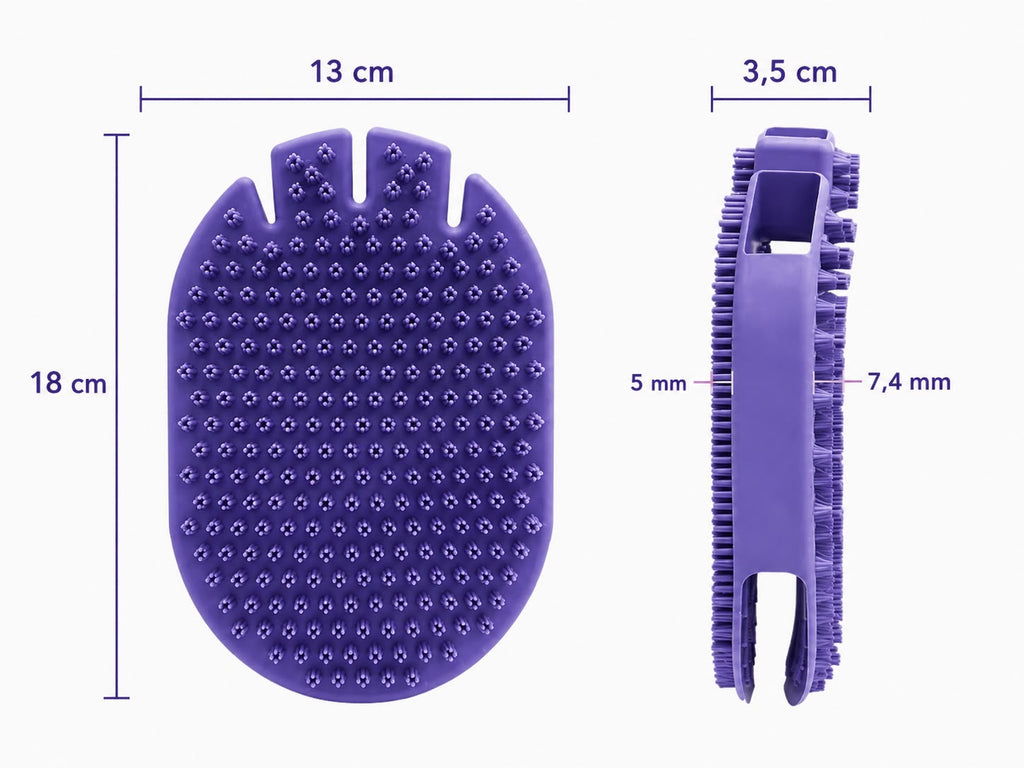 PawFlow 2-in-1 Massage- & Badebürste für Hunde & Katzen