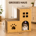 PawFlow Katzen-Kratzmöbel 4-in-1 aus Wellpappe – Kratzen, Spielen, Verstecken & Entspannen