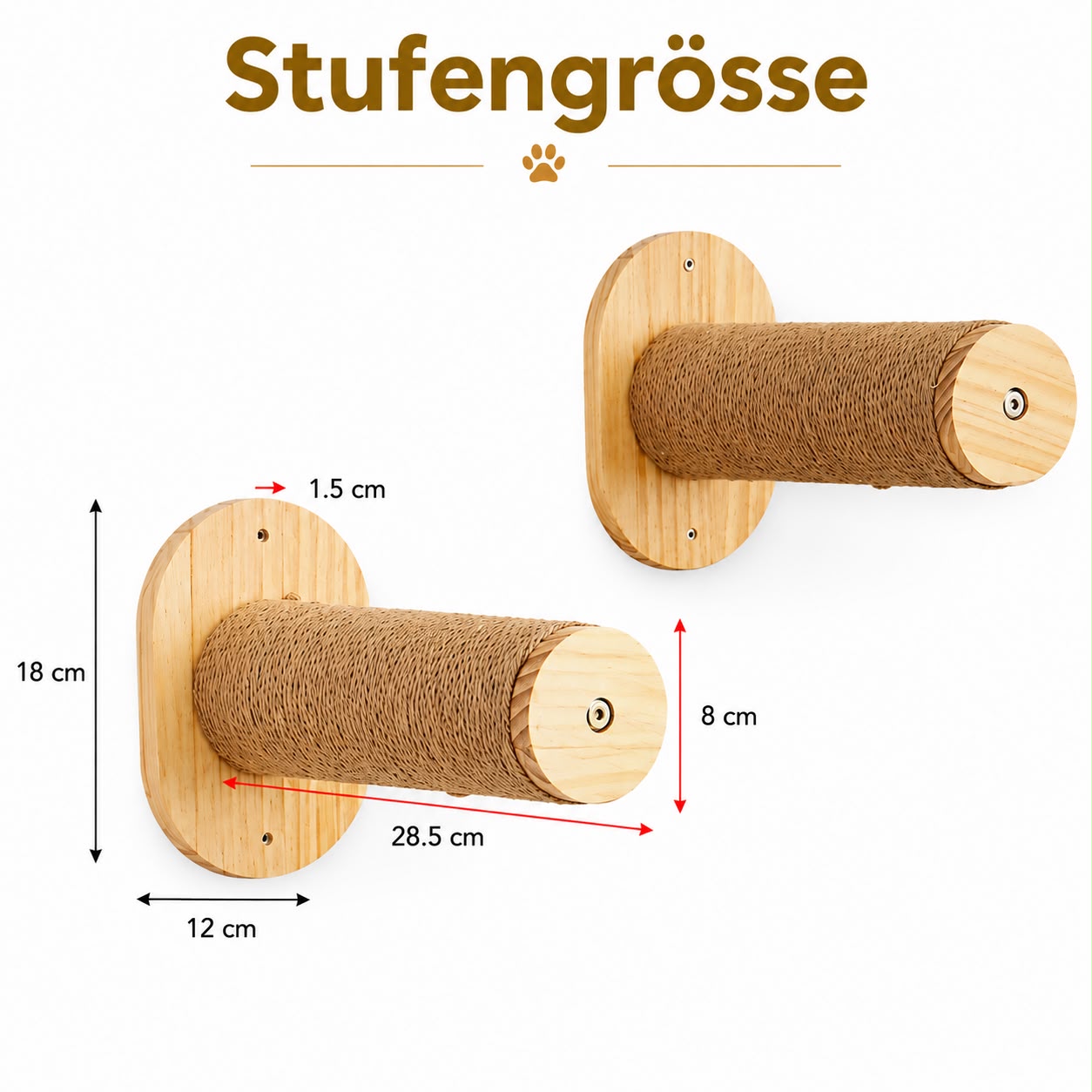 PawFlow Wandmontiertes Katzennest aus Holz