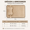 PawFlow Kuschelbett für Hunde & Katzen aus Plüsch mit Knochenkissen – Waschbar & besonders weich
