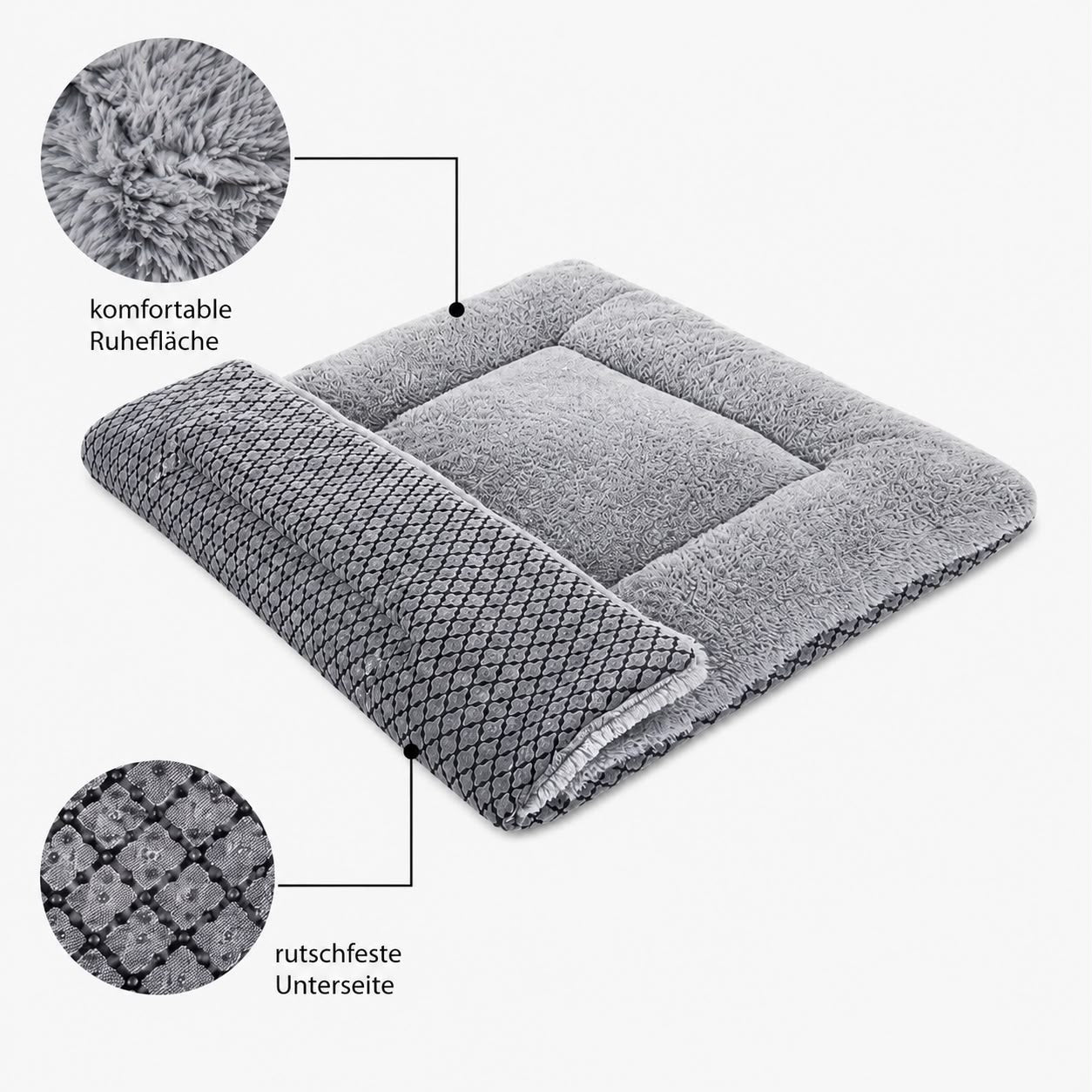 PawFlow Premium Kuschelbett für Hunde & Katzen – Waschbar & extra weich