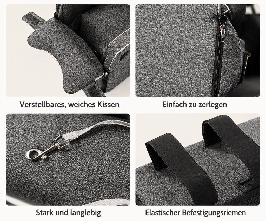 PawFlow Premium Haustier-Autositz