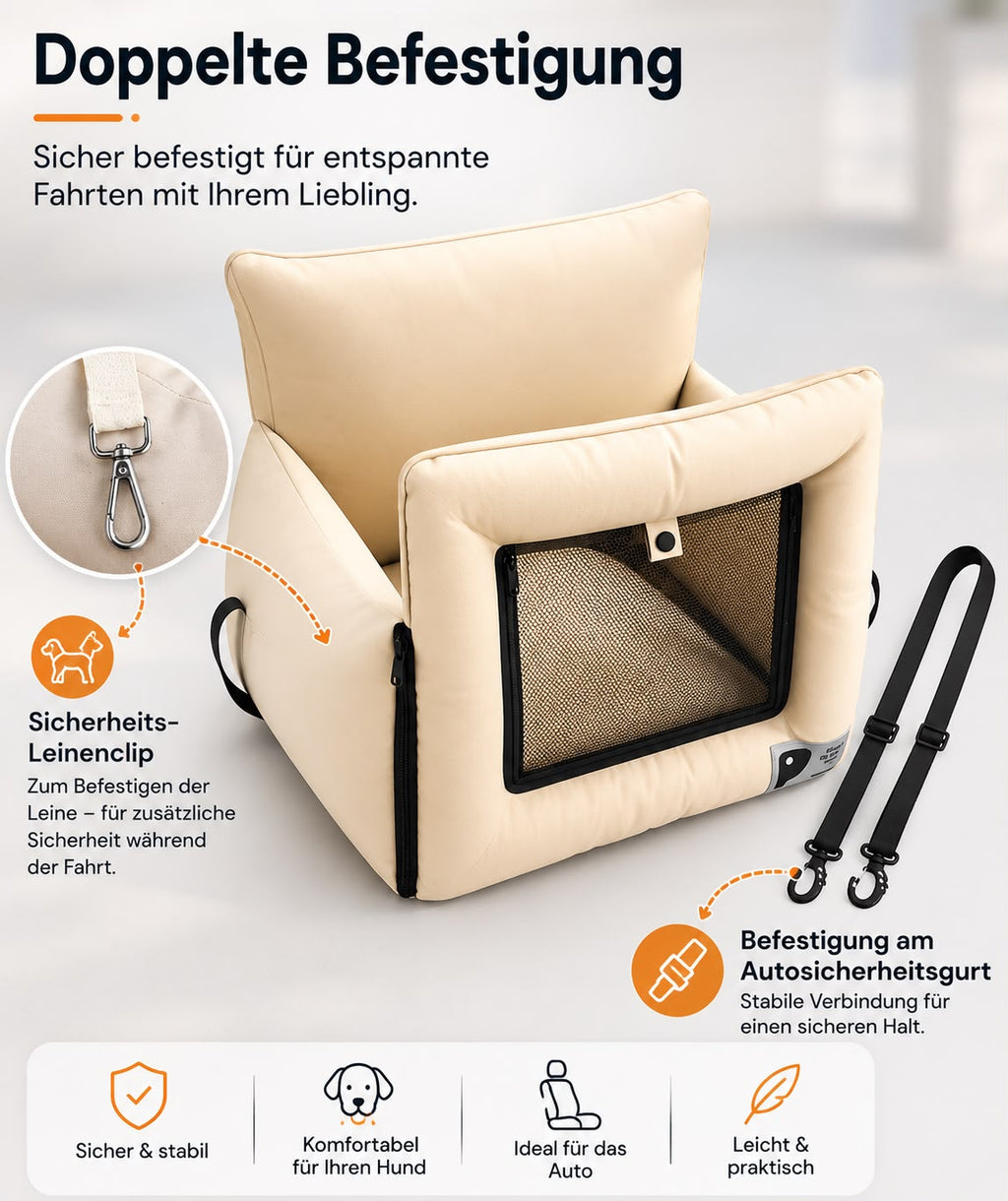 PawFlow Premium Auto-Haustiersitz