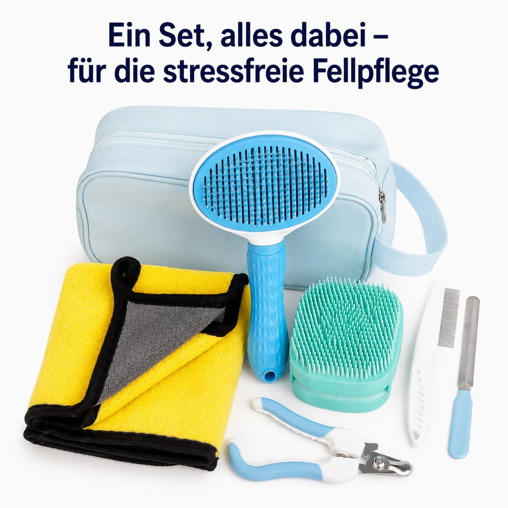 PawFlow Premium Fellpflege- & Badepflegeset für Hunde