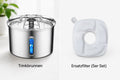 PawFlow Edelstahl-Trinkbrunnen 3 L mit 5 Ersatzfiltern