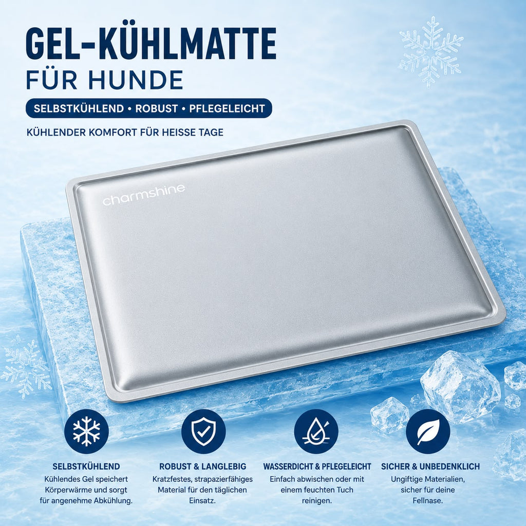 PawFlow Premium Gel-Kühlmatte für Hunde & Katzen – Selbstkühlend & besonders langlebig
