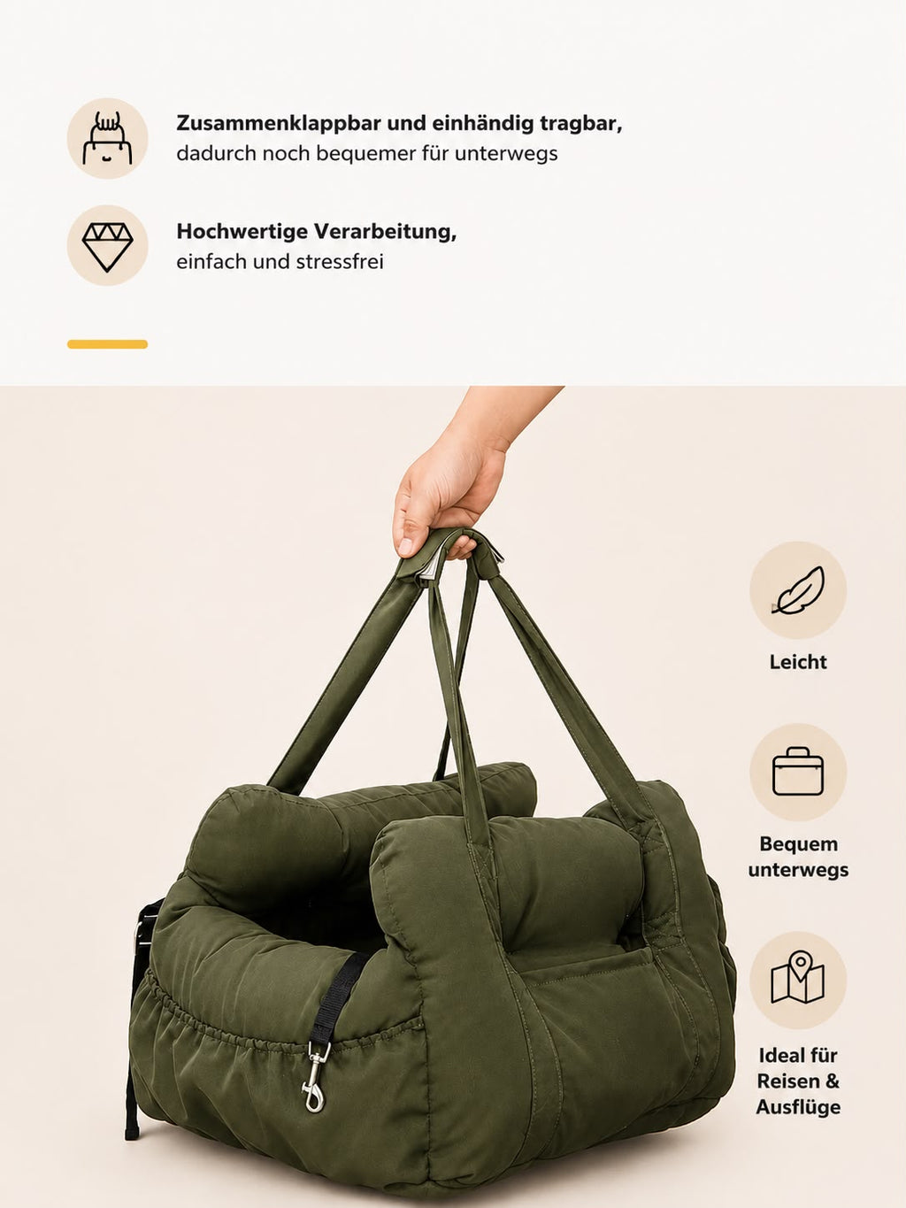 PawFlow Premium Auto-Hundesitz Comfort