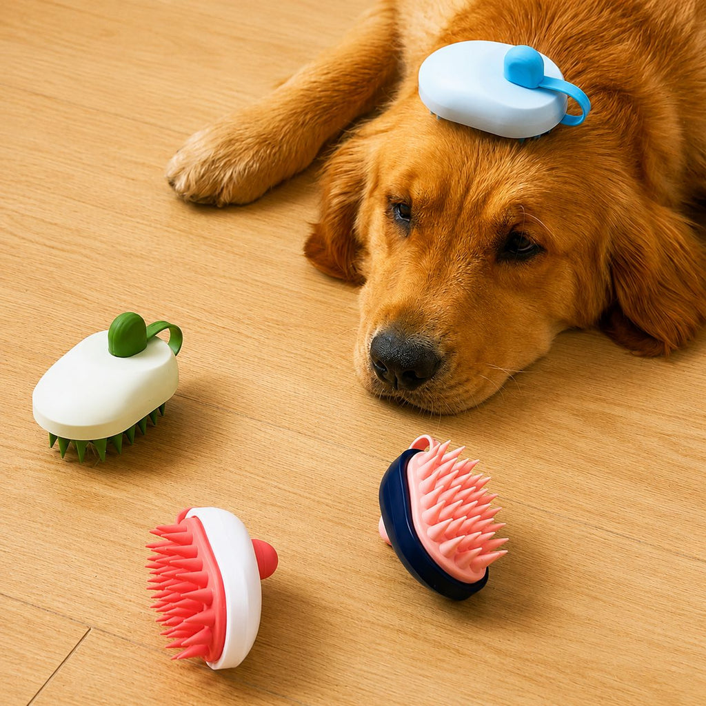 PawFlow Fellpflege- & Massagebürste für Hunde & Katzen – Sanft, effektiv & leicht zu reinigen