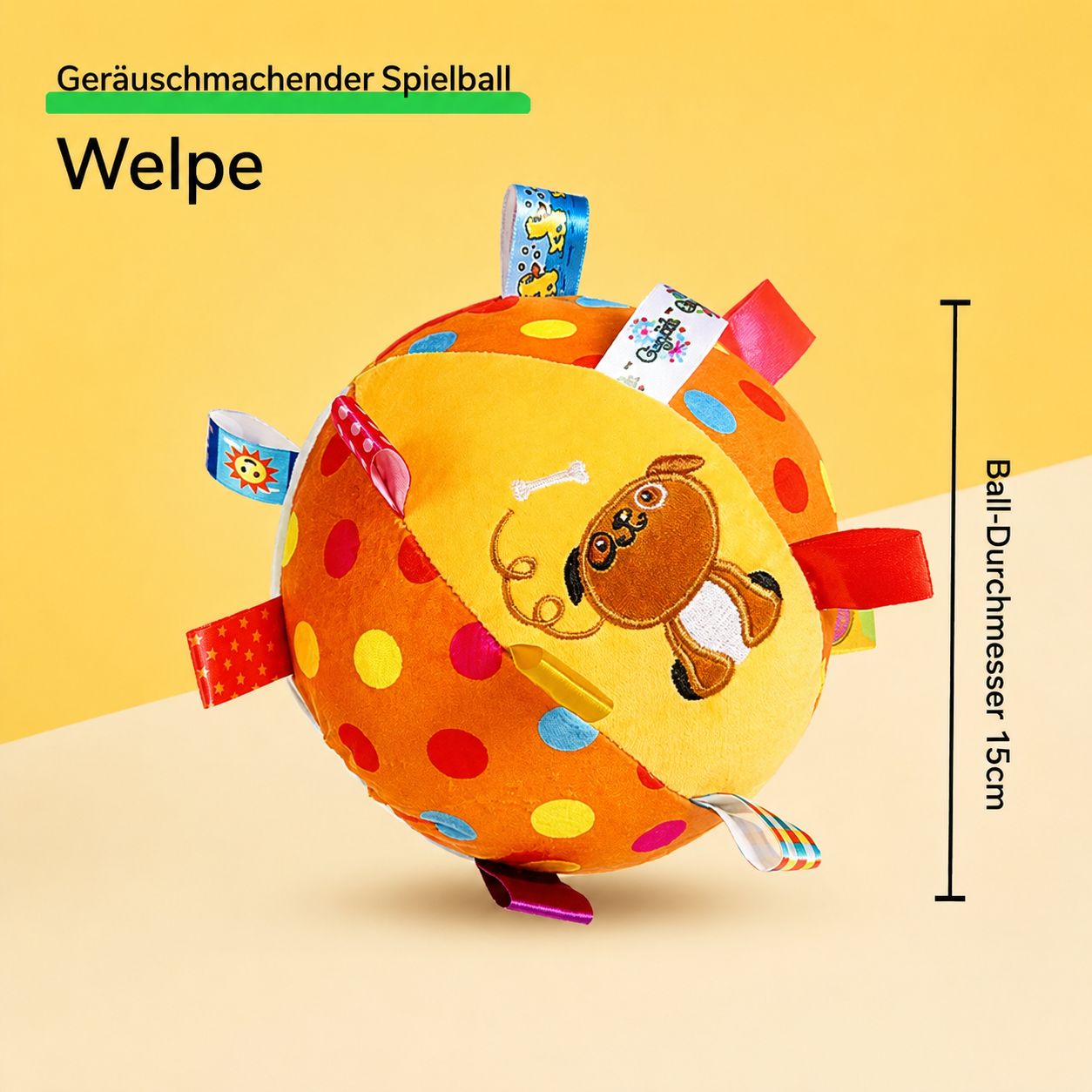 PawFlow™ Interaktiver Hunde-Fussball mit Laschen – Apportieren, Zerren & Spielen