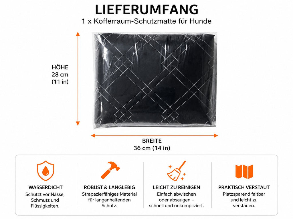 PawFlow™ Kofferraum-Schutzmatte für Hunde – Wasserdicht & Rutschfest