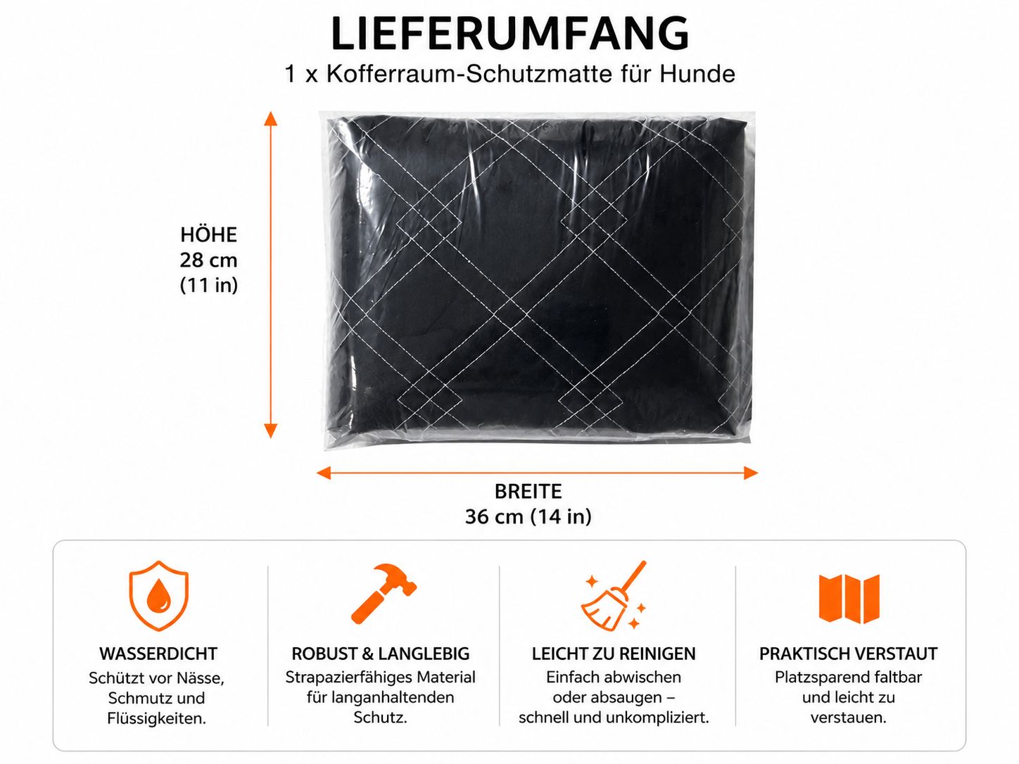 PawFlow™ Kofferraum-Schutzmatte für Hunde – Wasserdicht & Rutschfest