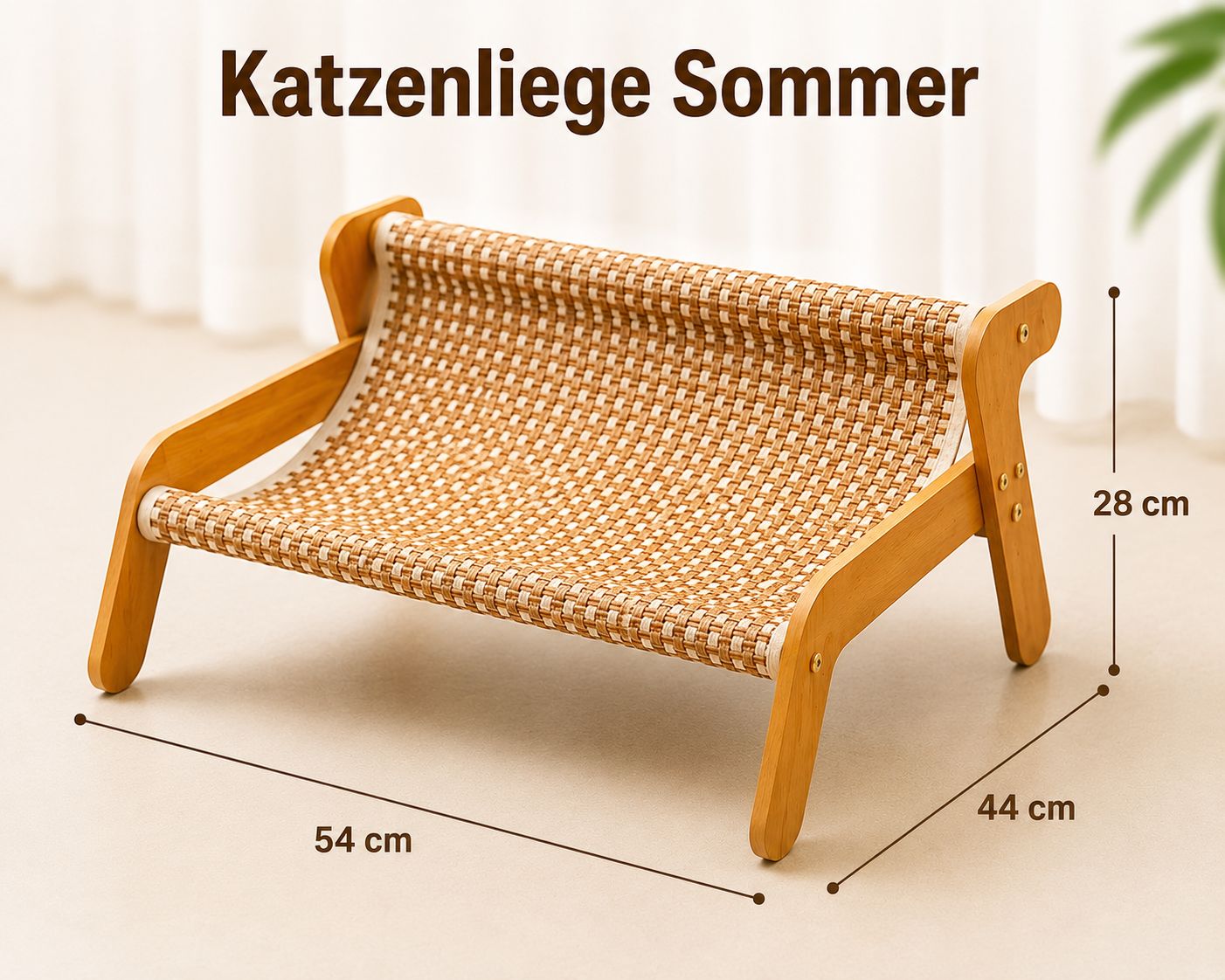 PawFlow Katzen-Kratzliege mit Holzgestell – Kratzen, Ruhen & Entspannen