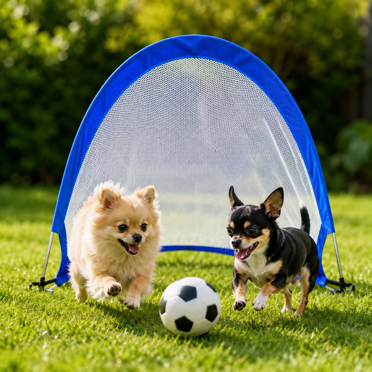 PawFlow Pop-up Fussballtor für Hunde – Faltbares Spiel- & Trainingstor