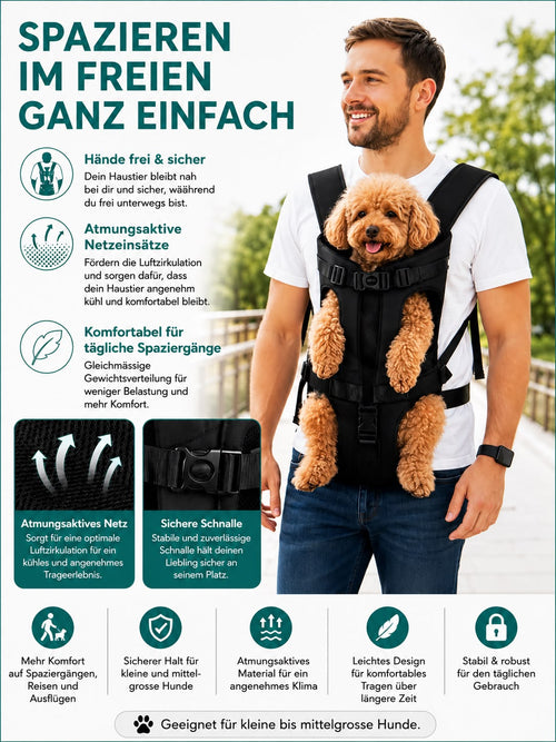 PawFlow™ Komfort-Hunderucksack für unterwegs