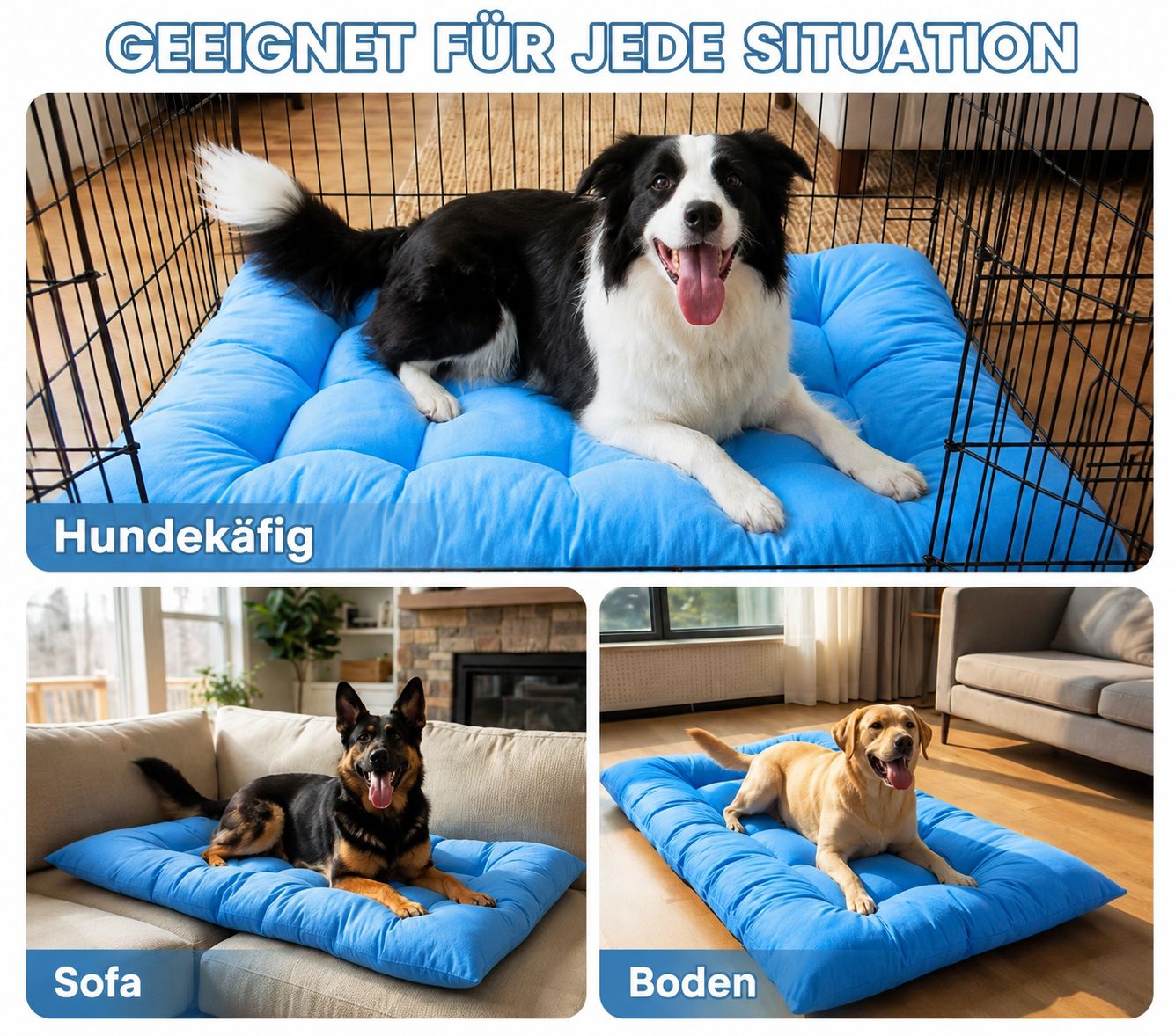 PawFlow™ Sommer-Liegematte für Hunde – weich, atmungsaktiv und angenehm an warmen Tagen