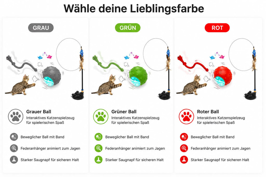 PawFlow™ Interaktiver Spielball für Katzen