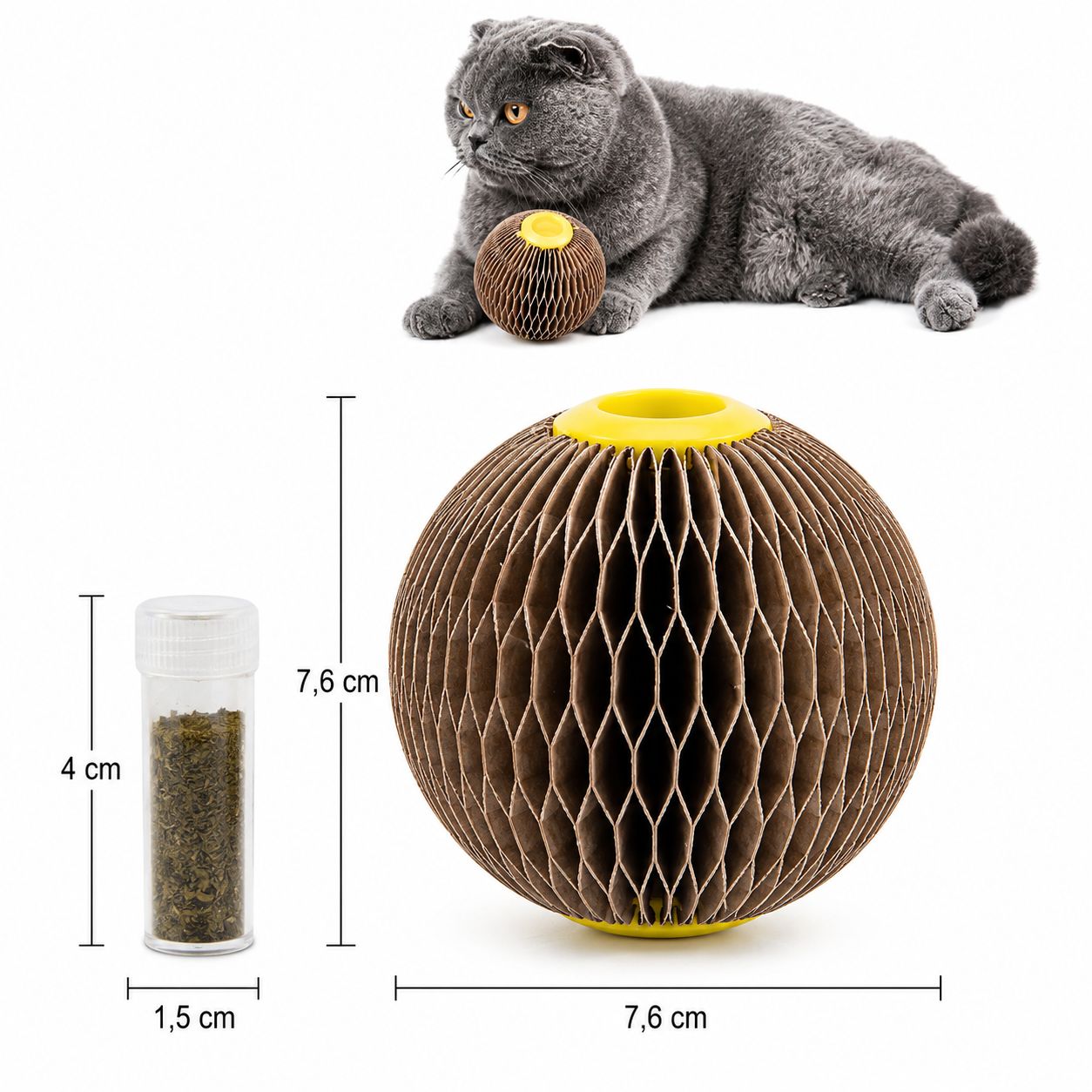 PawFlow Katzenminze-Kratzball für Katzen – Spielen, Krallenpflege & Beschäftigung