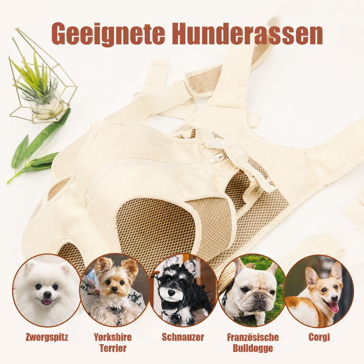 PawFlow Brusttrage-Rucksack für Hunde – Atmungsaktiv, Sicher & Bequem