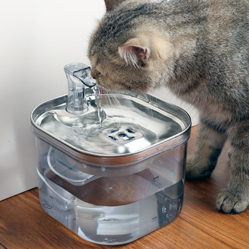 PawFlow™ Premium Pet Fountain – Stainless Steel, 2L