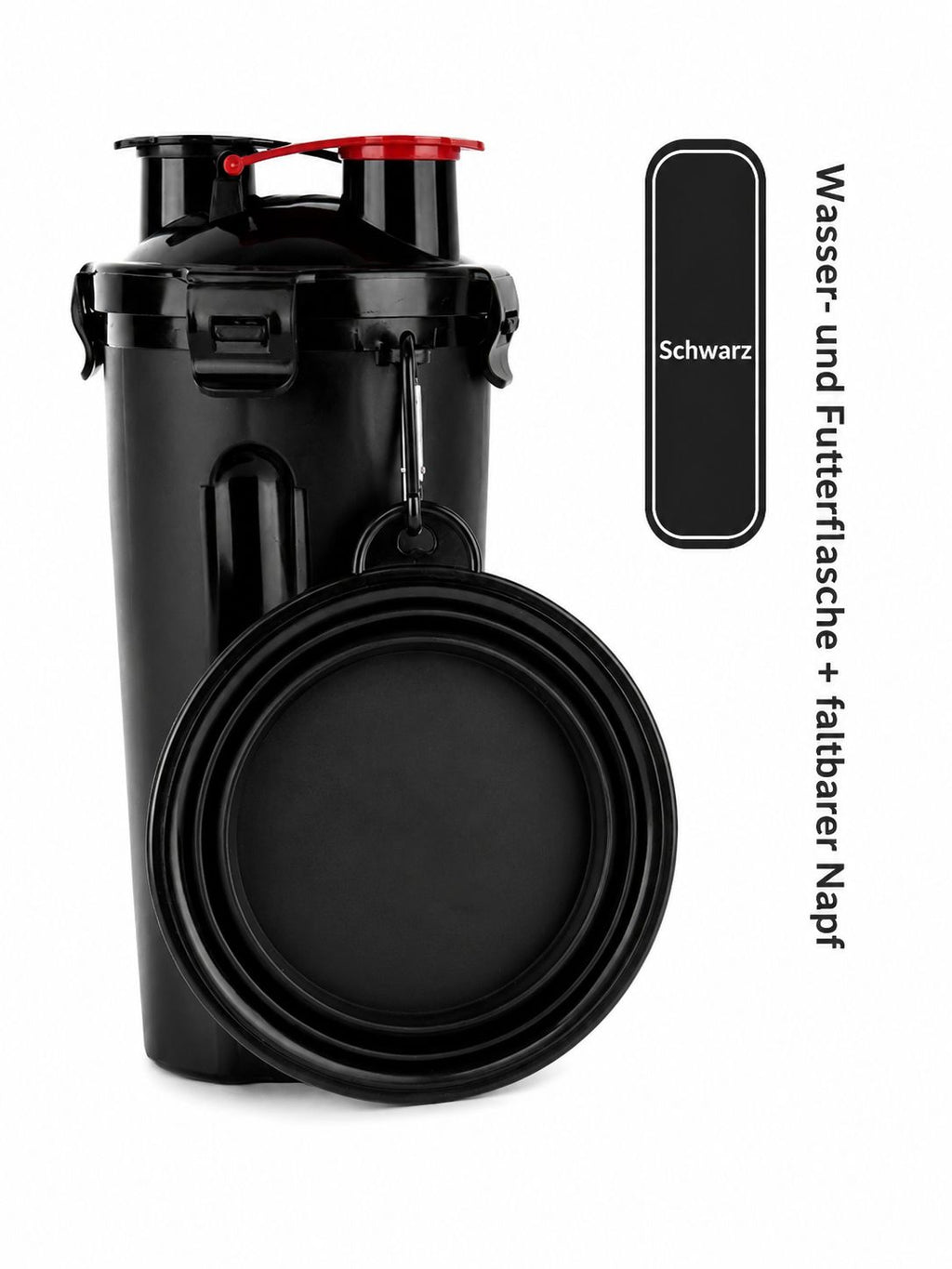 PawFlow™ Mobile Reise-Trinkflasche mit Faltnapf für Hunde & Katzen – Trinken unterwegs leicht gemacht
