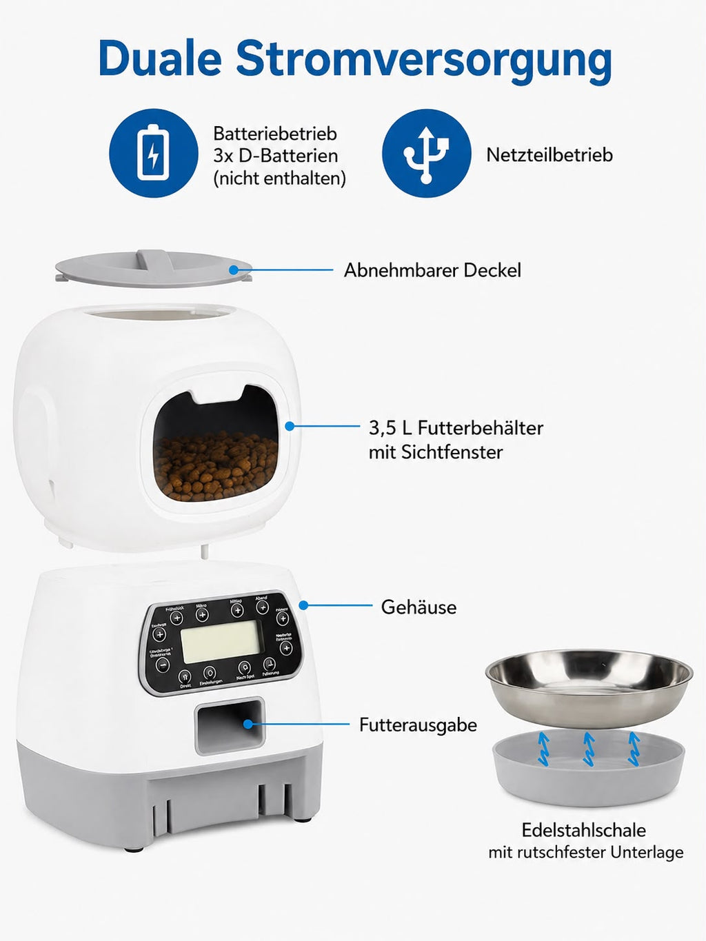PawFlow SmartFeeder Pro – Automatischer Futterautomat