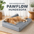 PawFlow Orthopädisches Hundesofa XXL - Extra grosser Liegekomfort & waschbarer Bezug