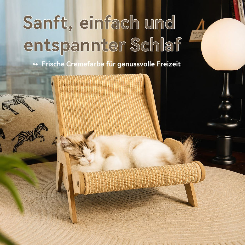 PawFlow Katzenliege & Kratzmöbel aus Sisal – Entspannen, Kratzen & Schlafen