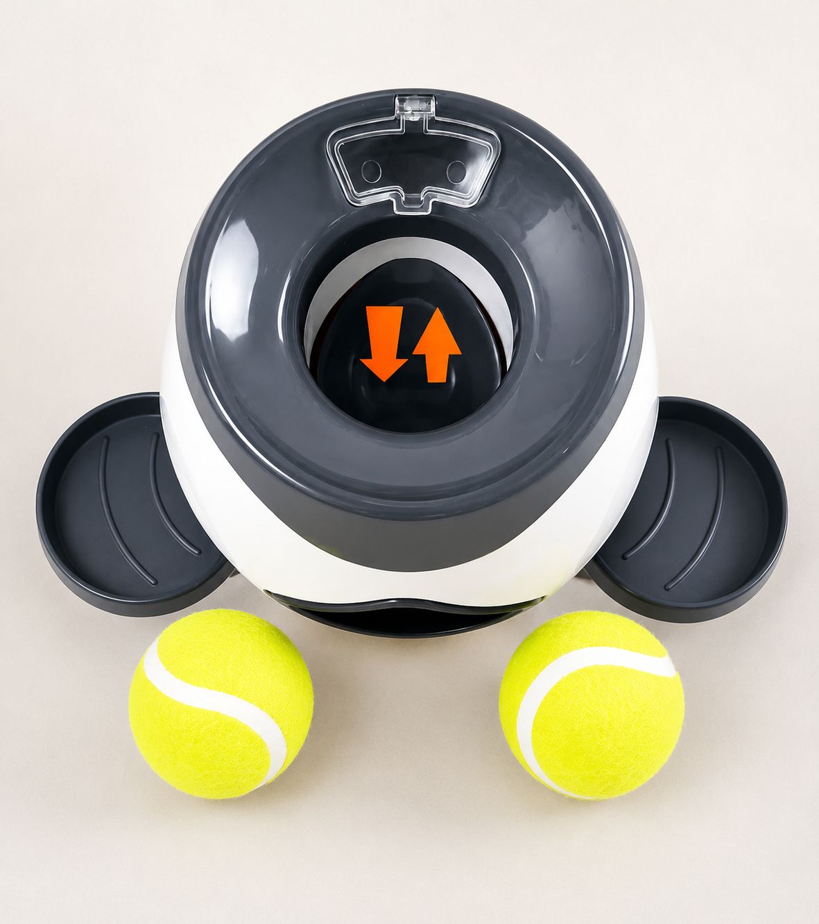 PawFlow™ Interaktiver Ballwurf- & Belohnungsautomat mit Futterschalen